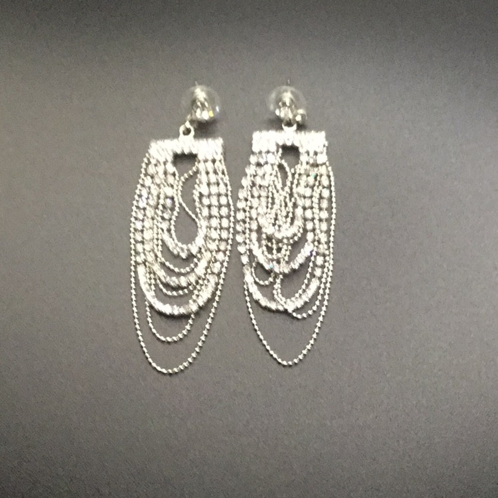 Opera Rhinestone Earrings - Picture 2 of 3
